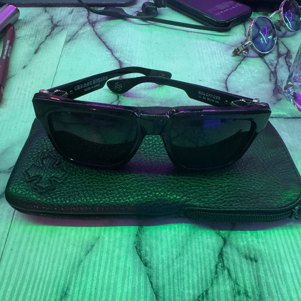 Chrome Hearts Black Sunglasses Box Officer